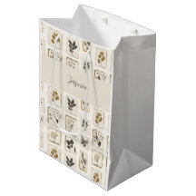 Sac personnalisé d'herbes botaniques avec nom pers
