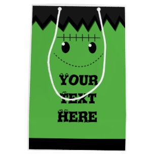 Cadeau Moyen Sac personnalisé Halloween vert Frankenstein migno