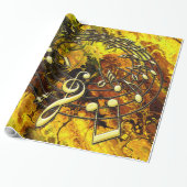 Cadeau Musique 3A Options Papier d'enrobage (Déroulé)