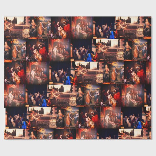 Cadeau Mystères Joyeux Papier d'enveloppement de Noël (Plat)