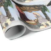 Cadeau Nativité - Creche Christmas Village Papier (Coin rond)