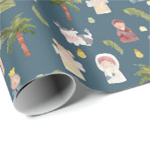 Cadeau Nativité Noël Vacances Marine Wrapper Papier (Coin rond)