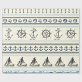 Cadeau Navigation du papier d'emballage de noeud nautique (Plat)