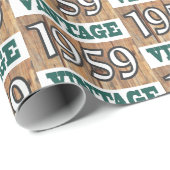 Cadeau Né en 1959 papier d'emballage (Coin rond)