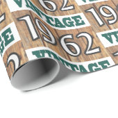 Cadeau Né en 1962 papier d'emballage (Coin rond)