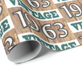 Cadeau Né en 1963 papier d'emballage (Coin rond)