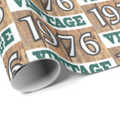 Cadeau Né en 1976 papier d'emballage (Coin rond)