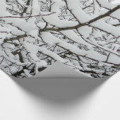 Cadeau NEIGE SUR le papier d'emballage de BRANCHES (Coin)
