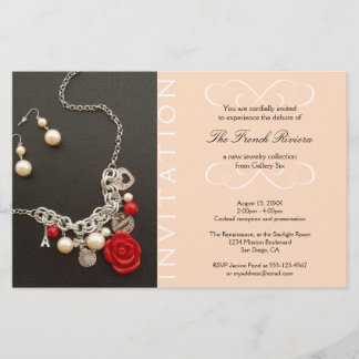 Cadeau nieuwe luxeproduct elegant roze uitnodiging flyer