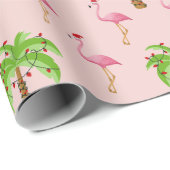 Cadeau Noël à la plage papier d'emballage (Coin rond)