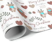 Cadeau Noël À Partir D'Un Papier À Distance (Coin rond)