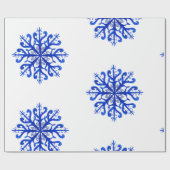 Cadeau Noël de flocons de neige d'aquarelle de papier (Plat)