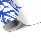 Cadeau Noël de flocons de neige d'aquarelle de papier (Coin rond)