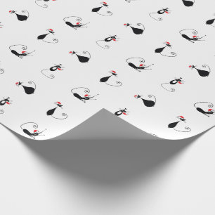 Cadeau Noël de Meowy - papier couvert de Noël de Kitty