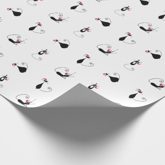 Cadeau Noël de Meowy - Papier de Noël de Kitty plafonné (Coin)