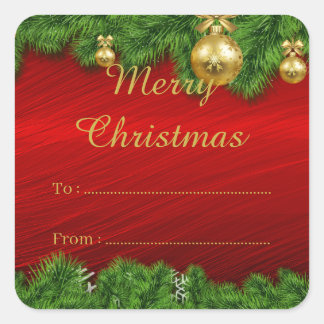 Cadeau Noël Pin Rouge à partir d'un autocollant Ét
