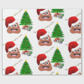 Cadeau noël poo laide xmas emballage papier (Plat)