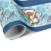 Cadeau Noël Scene de la souris Papier d'emballage de vaca (Coin rond)