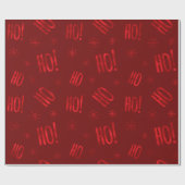 Cadeau Noël Vacances Ho Ho Rouge papier à envelopper (Plat)