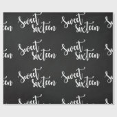 Cadeau Noir Blanc | 16 ans | Papier d'enveloppement d'ann (Plat)