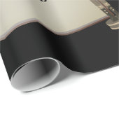 Cadeau Noir Casse-Noir À Papa Papier Enveloppant Noël (Coin rond)