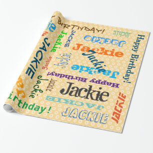 Cadeau Nom Anniversaire Personnalisé Sur Papier Orange