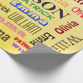 Cadeau Nom de famille ♠️ Dazzling Mot Cloud Papier envelo (Coin)