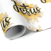 Cadeau Nom de Jésus avec les tournesols et le papier d'en (Coin rond)