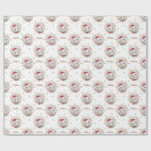 Cadeau Nom du papier d'enveloppement de Noël de l'éléphan (Plat)