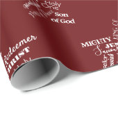 Cadeau Noms de Noël de Jésus enveloppant papier (Coin rond)