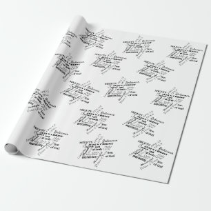 Cadeau Noms du papier d'enveloppement de Noël de Jésus