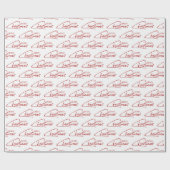 Cadeau Nostalgique Noël Script Vacances Papier d'envelopp (Plat)