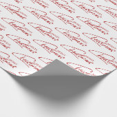 Cadeau Nostalgique Noël Script Vacances Papier d'envelopp (Coin)