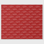 Cadeau Nostalgique Noël Script Vacances Papier d'envelopp (Plat)