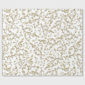 Cadeau Notes de musique d'or sur le papier d'emballage de (Plat)