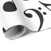 Cadeau Notes musicales Cool enveloppant du papier (Coin rond)