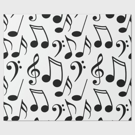 Cadeau Notes musicales Cool enveloppant du papier (Couture)
