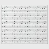Cadeau Notes musicales Papier Motif d'enveloppement (Plat)