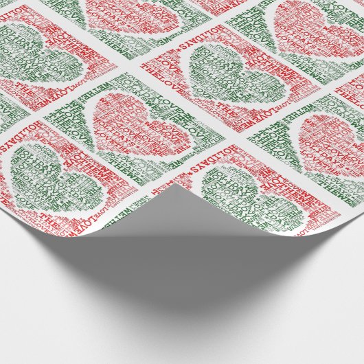 Cadeau Nous Aimons Les Vacances Noël Papier Enveloppant C (Coin)