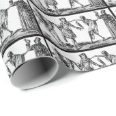 Cadeau "Nous dansons avec le papier d'emballage de peste (Coin rond)