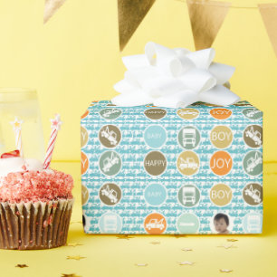 Cadeau Nouveau Bébé Boy Tow Truck Photo Wrapper Papier