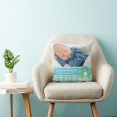 Cadeau nouveau-né garçons bleu grenouille coussin (Chaise)