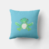 Cadeau nouveau-né garçons bleu grenouille coussin (Verso)