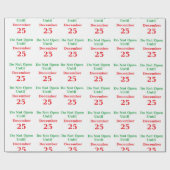 Cadeau "N'ouvrez pas jusqu'au 25 décembre" le papier (Plat)