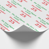 Cadeau "N'ouvrez pas jusqu'au 25 décembre" le papier (Coin)