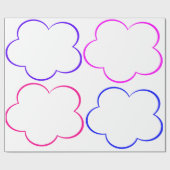 Cadeau Nuages colorés Envelopper le papier (Plat)