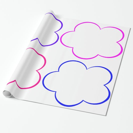 Cadeau Nuages colorés Envelopper le papier (Déroulé)