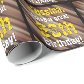 Cadeau Nuances De Papier D'Enveloppement Brown 60E Annive (Coin rond)