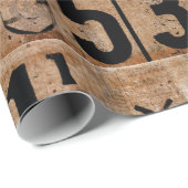 Cadeau Numéros vintages Papier à envelopper pour découpag (Coin rond)