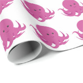 Cadeau Octopus rose | Papier d'enrobage (Coin rond)